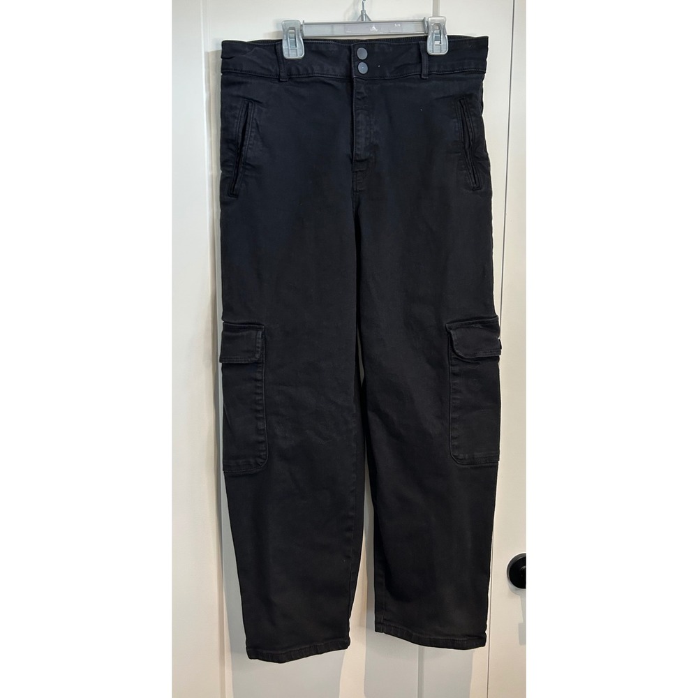 Mavi Elsie High Rise Cargo Pants Black gorpcore Utility Trousers 29/27